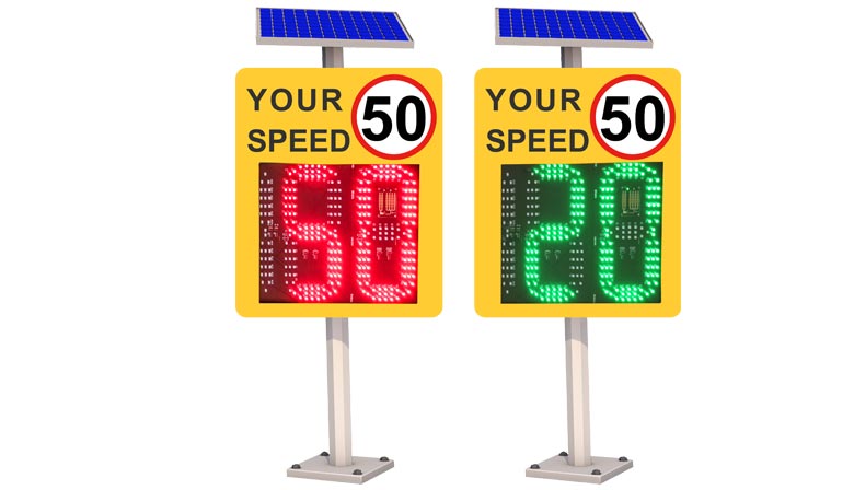 vehicle radar speed sign