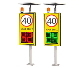 2 digit radar speed sign with Warning lights