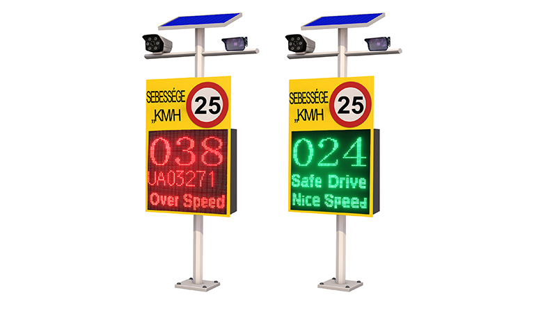 4 line display LPR radar speed sign