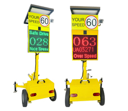 solar trailer LPR speed limit sign